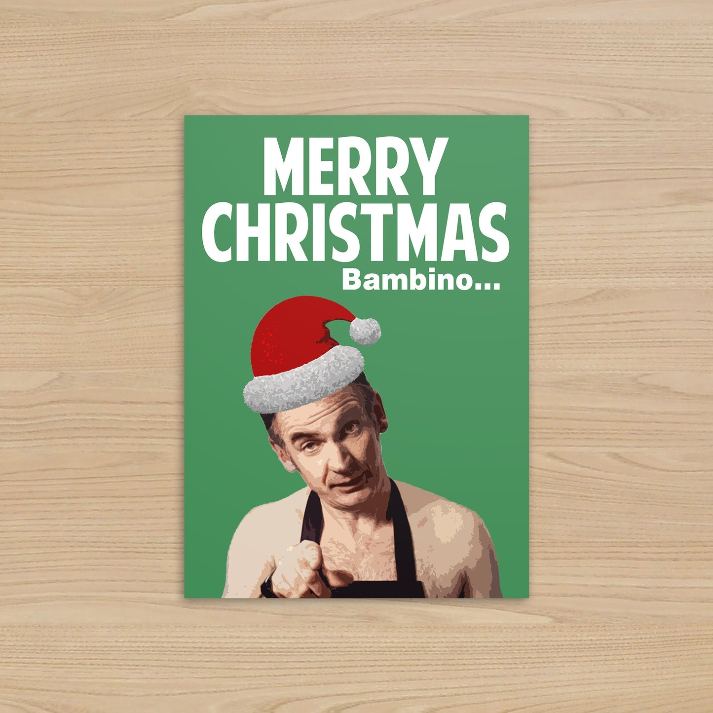 Friday Night Dinner Martin Goodman Christmas Card | Merry Christmas Bambino