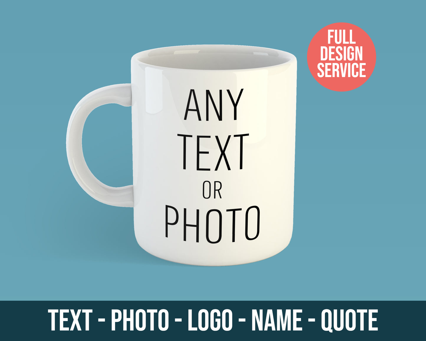 Personalised Photo Mug - Add Any Text or Photo - 11oz (325ml) - Unique Gift Idea