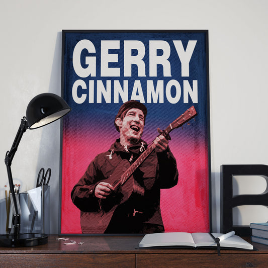GERRY CINNAMON Duo Tone Gradient Poster
