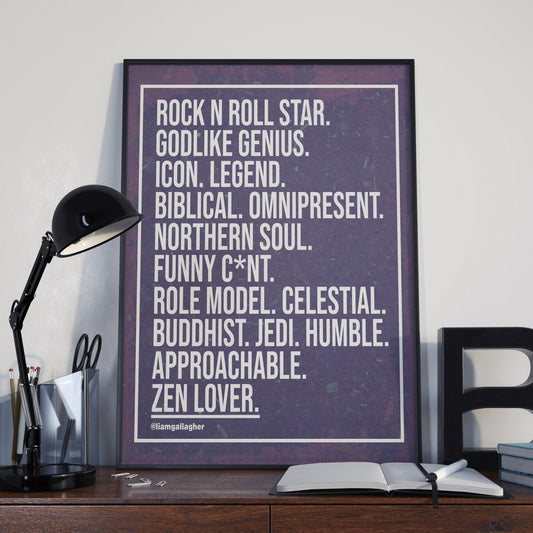Liam Gallagher Twitter Bio poster