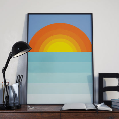 Sun Rise Minimal Poster | Minimalist Art Print