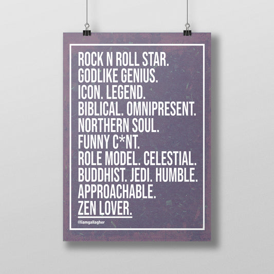 Liam Gallagher Twitter Bio poster