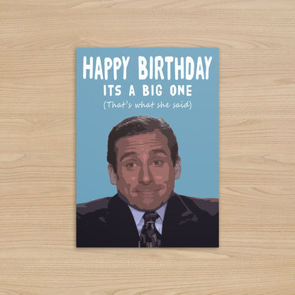 Michael Scott Birthday Card | Thats What She Said Card