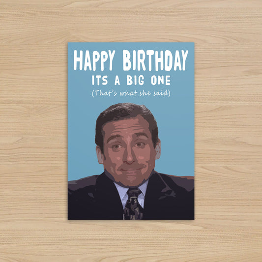 Michael Scott Birthday Card | Thats What She Said Card