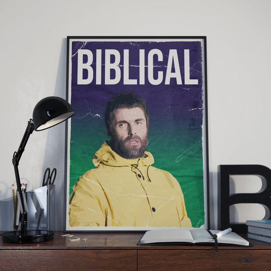 Liam Gallagher Poster Retro Style Gradient