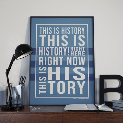 Oasis Poster Knebworth Typography Print