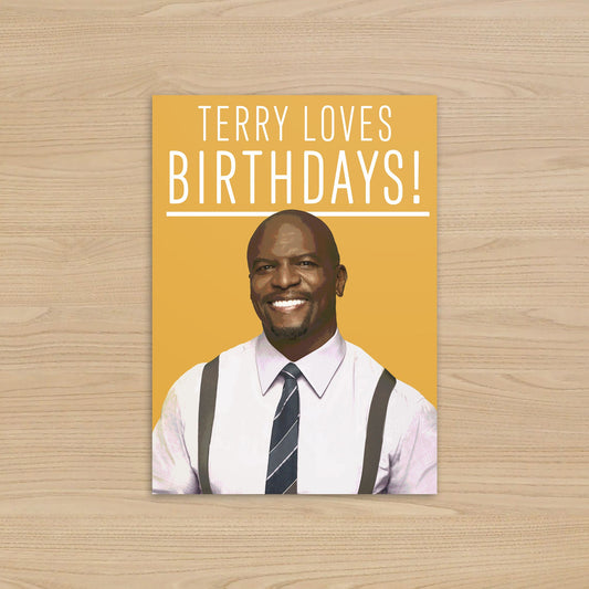 Terry Jeffords Birthday Card | Terry Loves Birthdays