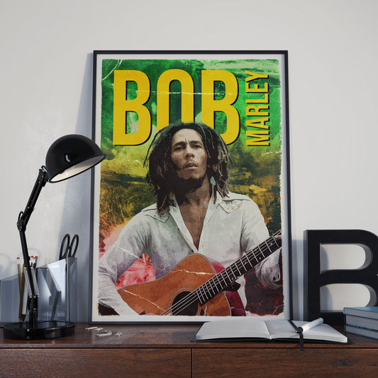 Bob Marley Retro Style Poster