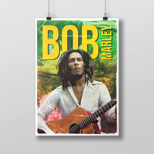 Bob Marley Retro Style Poster