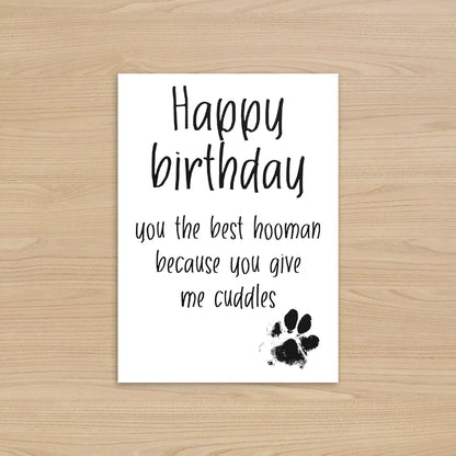 Birthday card from Dog | Happy Birthday Favorite Hooman