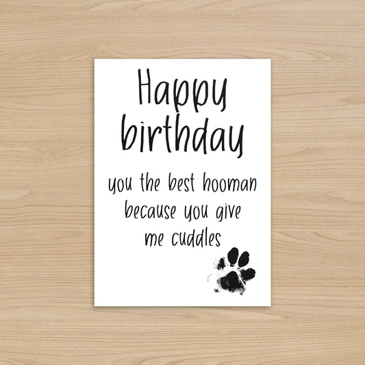 Birthday card from Dog | Happy Birthday Favorite Hooman